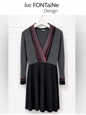 Graphic Knit Dress – Luc Fontaine (Size M)